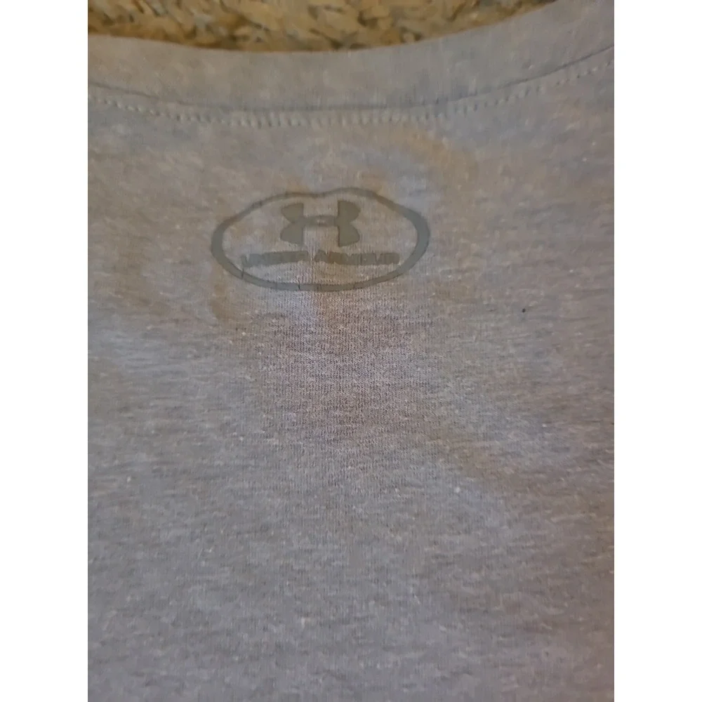 Under Armour Heatgear baseball flag t shirt boys Youth large Gray